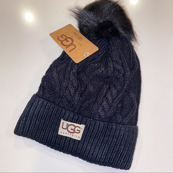 Ugg Cable Knit Beanie Black 